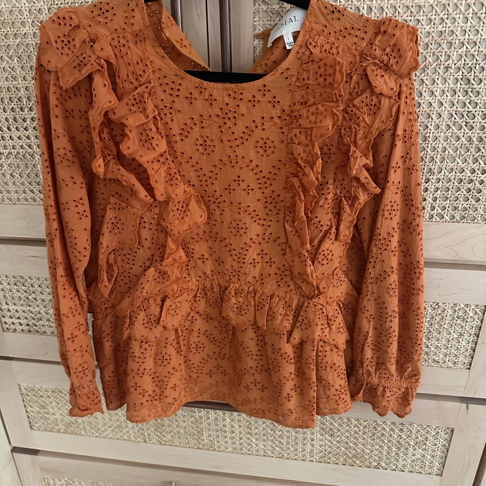 THE GREAT. Ruffle Blouse